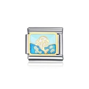 Italian Charmlink Dolphin Jumping in Water DIY Nomination Italian Charm Bracelet
